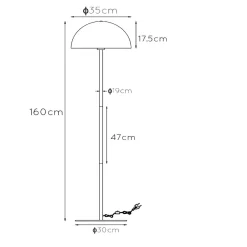 Lattiavalaisin Siemon terästä, Ø35 cm okra