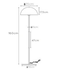 Lattiavalaisin Siemon terästä, Ø35 cm vihreä