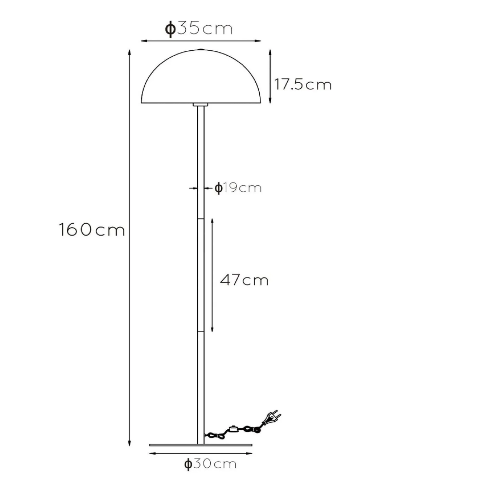 Lattiavalaisin Siemon terästä, Ø35 cm vihreä