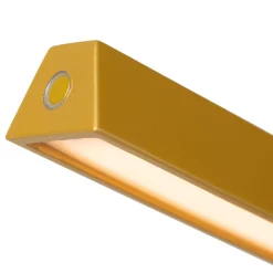 Lavale LED-lattiavalaisin, okra-keltainen, himmennettävä, korkeus 138 cm