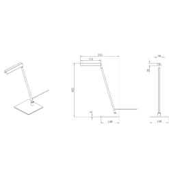 Lavale LED-pöytävalaisin, valkoinen, himmennettävä, korkeus 42 cm