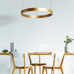 Layla-LED-riippuvalaisin, kulta, Ø 64 cm CCT, korkeussäädettävä
