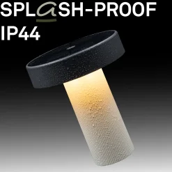 LED-akku-aurinkopöytälamppu Poga, vanhanvalkoinen/antrasiitti, IP44