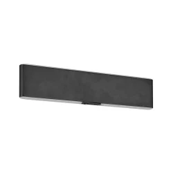 LED-akkuinen seinävalaisin Conchita, leveys 32 cm, musta, metalli