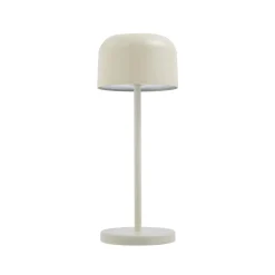 LED-akkukäyttöinen LED-pöytälamppu Quill, beige, 6 kpl, latausasema