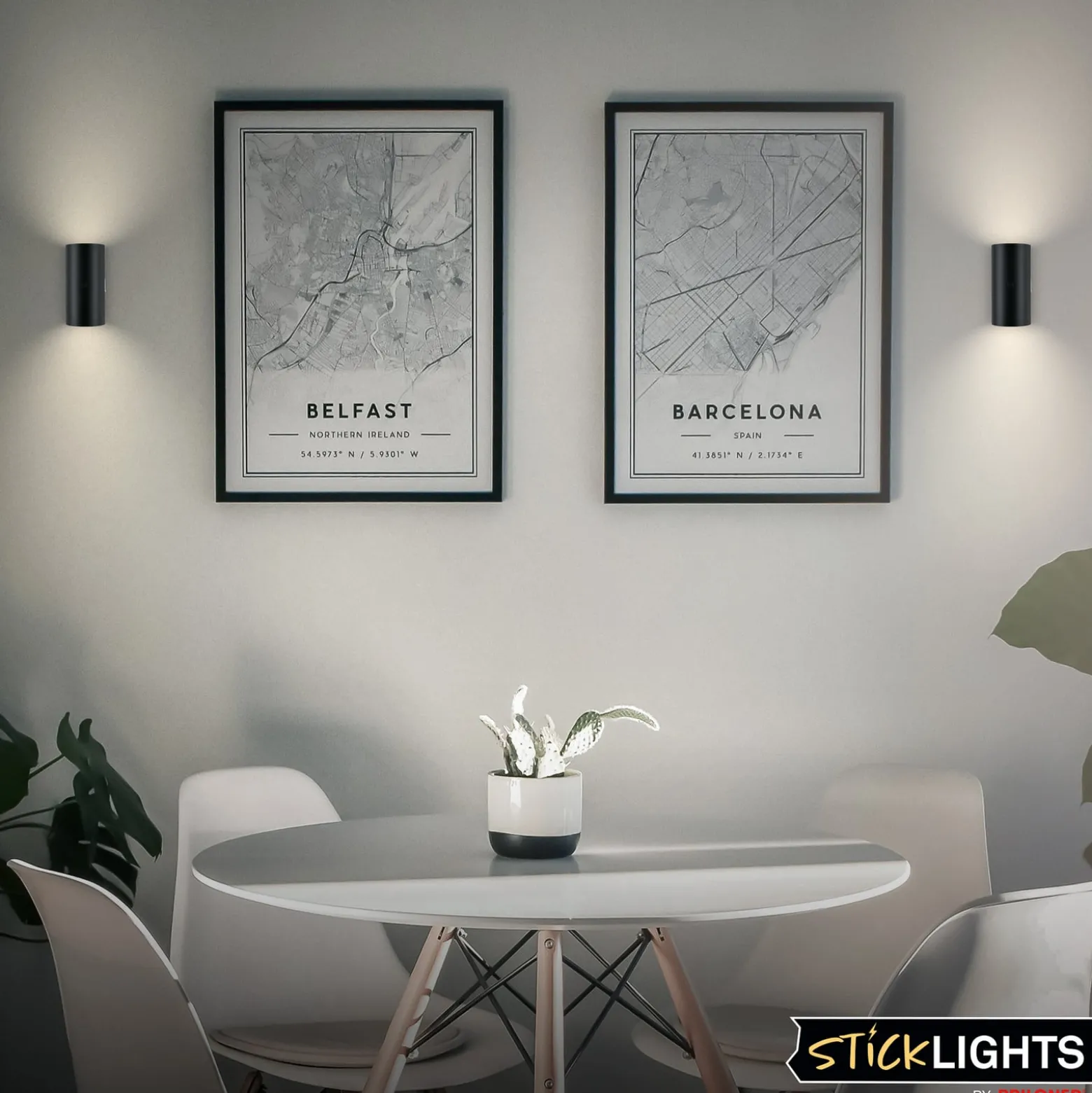 LED-akkukäyttöinen LED-seinävalaisin Isy, mattamusta, muovi, 3 000 K