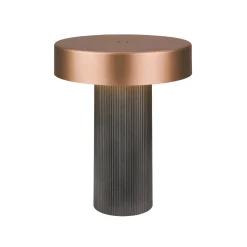 LED-akkukäyttöinen pöytälamppu Bito, pronssi/antrasiitti, korkeus 20 cm, IP44