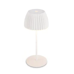 LED-akkukäyttöinen pöytälamppu Brilo unplugged Riffle, 20 cm, valkoinen