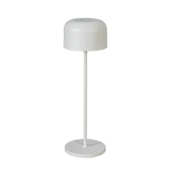LED-akkukäyttöinen pöytälamppu Lille, korkeus 36 cm, valkoinen, IP54, USB