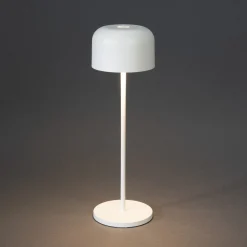 LED-akkukäyttöinen pöytälamppu Lille, korkeus 36 cm, valkoinen, IP54, USB