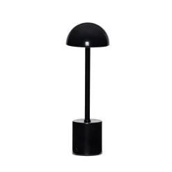 LED-akkukäyttöinen pöytälamppu Taten, musta, korkeus 30 cm, metalli