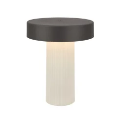 LED-akkukäyttöinen pöytävalaisin Bito, antrasiitti/valkoinen, korkeus 20 cm,