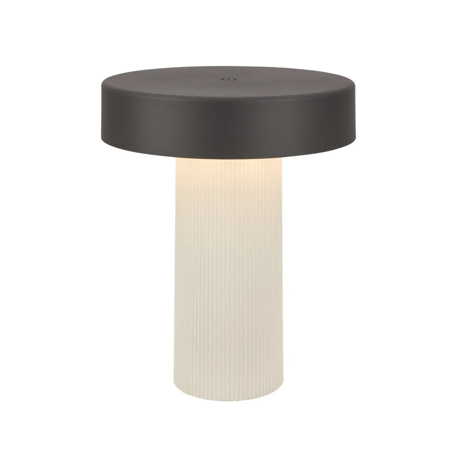 LED-akkukäyttöinen pöytävalaisin Bito, antrasiitti/valkoinen, korkeus 20 cm,