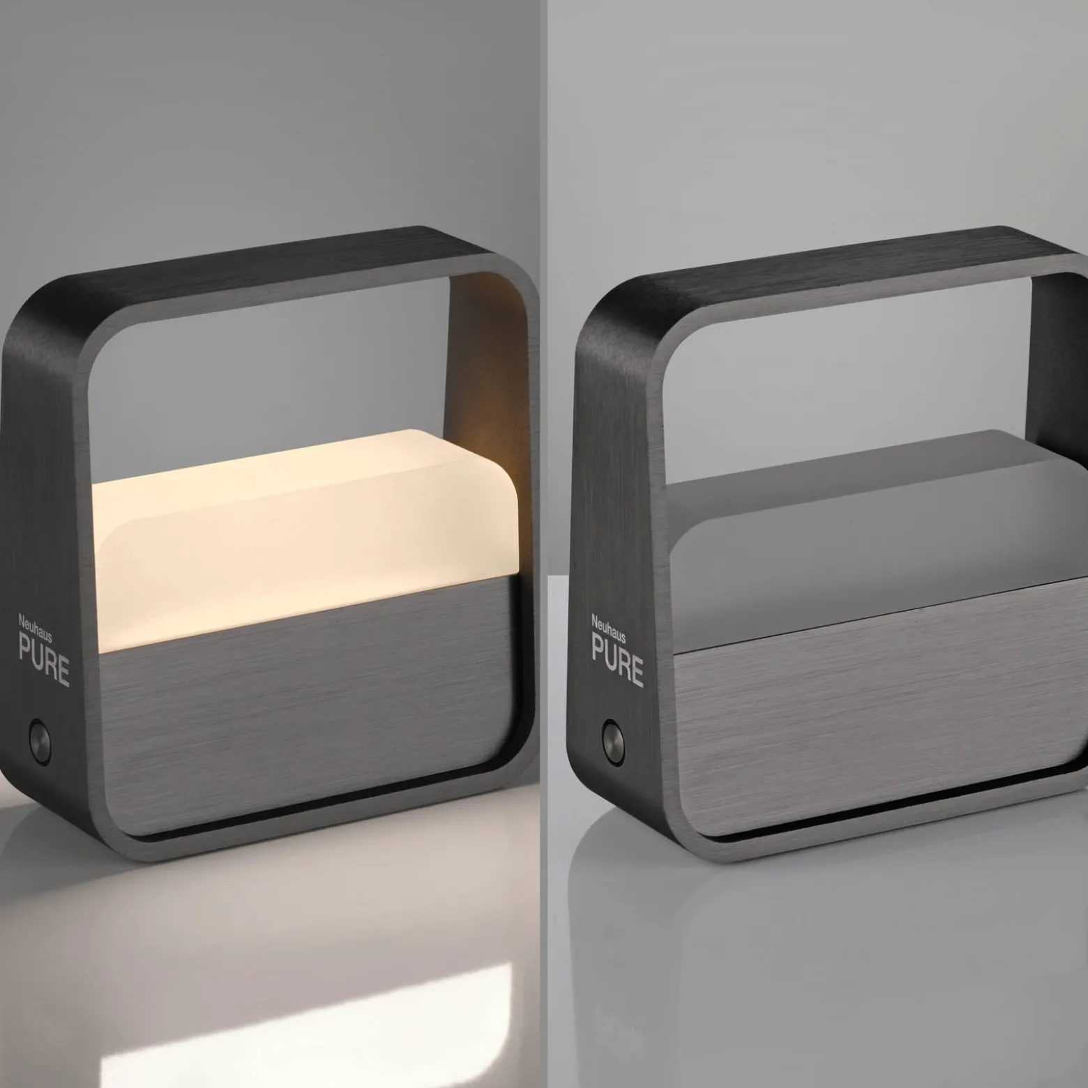 LED-akkukäyttöinen pöytävalaisin PURE Go, harmaa, alumiini