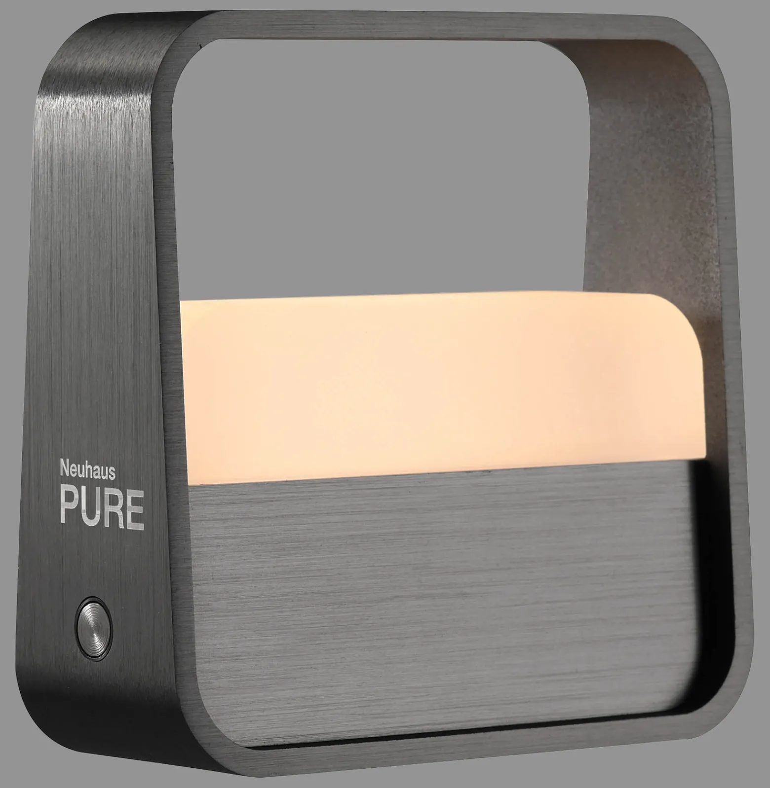 LED-akkukäyttöinen pöytävalaisin PURE Go, harmaa, alumiini