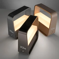LED-akkukäyttöinen pöytävalaisin PURE Go, tummanmetallinen ruskea, alumiini