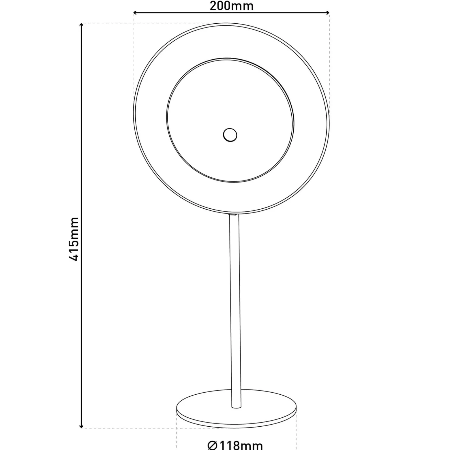 LED-akkukäyttöinen pöytävalaisin Solan, musta/kultainen, aurinkoenergia, IP54