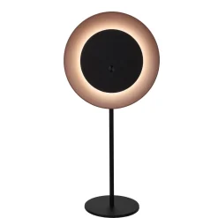 LED-akkukäyttöinen pöytävalaisin Solan, musta/ruskea, aurinkoenergia, IP54