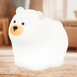 LED-akkulamppu Knut, valkoinen, pituus 12 cm, silikoni