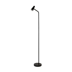 LED-akku-lattiavalaisin 10450BK, musta, korkeus 151 cm, metalli
