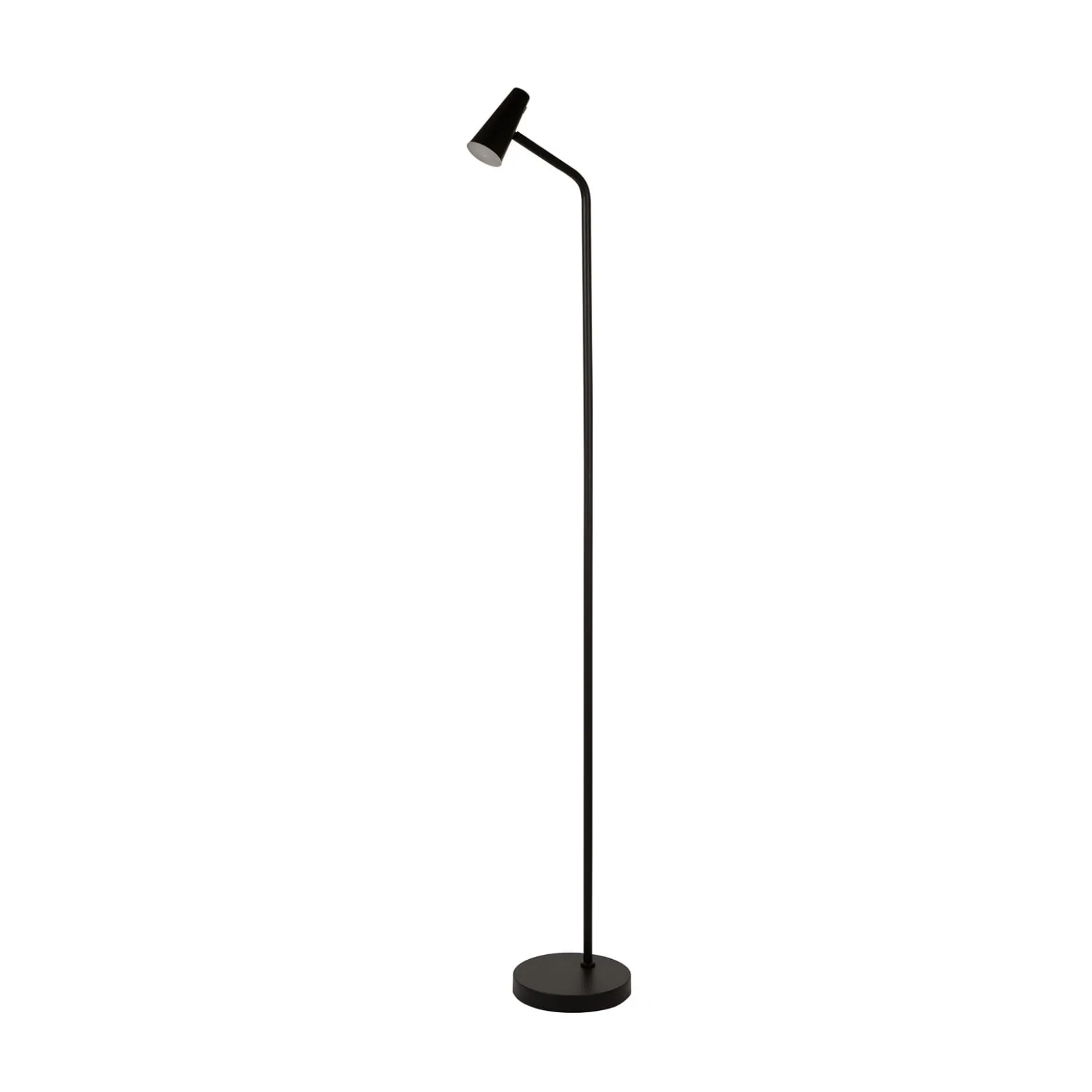 LED-akku-lattiavalaisin 10450BK, musta, korkeus 151 cm, metalli
