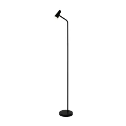 LED-akku-lattiavalaisin 10450BK, musta, korkeus 151 cm, metalli