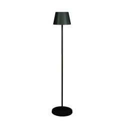 LED-akku-lattiavalo Pomezia, musta, 124 cm, IP54, USB