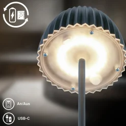 LED-akku-maavalaisin Brilo unplugged Riffle, antrasiitti