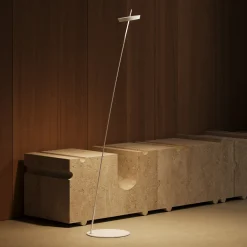 LED-akku-maavalaisin Mahina, valkoinen, korkeus 130 cm, metalli, CCT