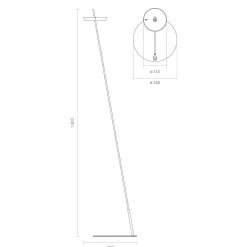 LED-akku-maavalaisin Mahina, valkoinen, korkeus 130 cm, metalli, CCT