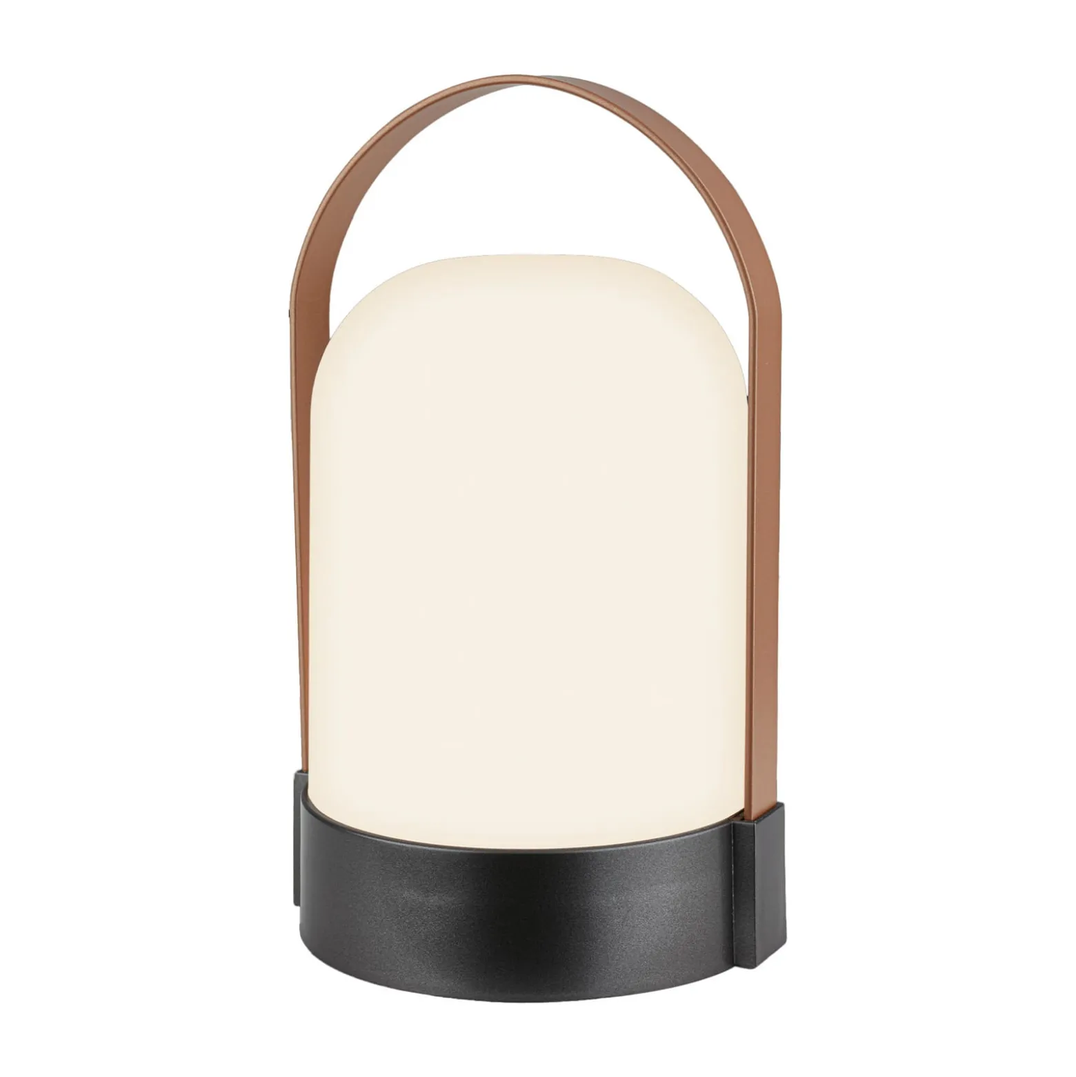 LED-akkupöytälamppu ASA BIG, antrasiitti/ruskea, korkeus 24 cm, IP44
