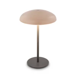 LED-akku-pöytälamppu Brilo unplugged Caxa, beige/antrasiitti