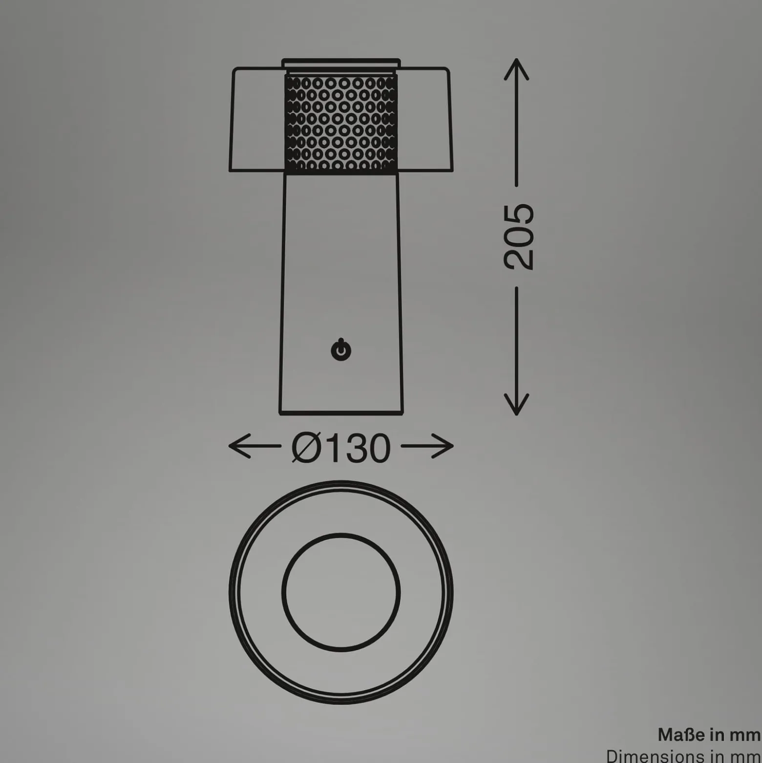 LED-akkupöytälamppu Brilo unplugged Gila, kulta/musta 21 cm
