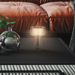 LED-akkupöytälamppu Brilo unplugged Gila, kulta/musta 21 cm