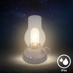 LED-akku-pöytälamppu Brilo unplugged Kanea, antrasiitti, 18 cm
