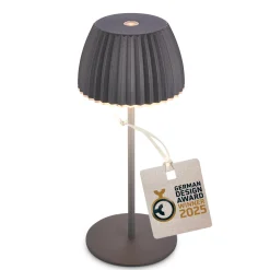LED-akku-pöytälamppu Brilo unplugged Riffle, 20 cm, antrasiitti