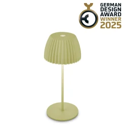 LED-akkupöytälamppu Brilo unplugged Riffle, 20 cm, vihreä
