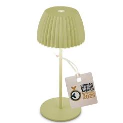 LED-akkupöytälamppu Brilo unplugged Riffle, 20 cm, vihreä
