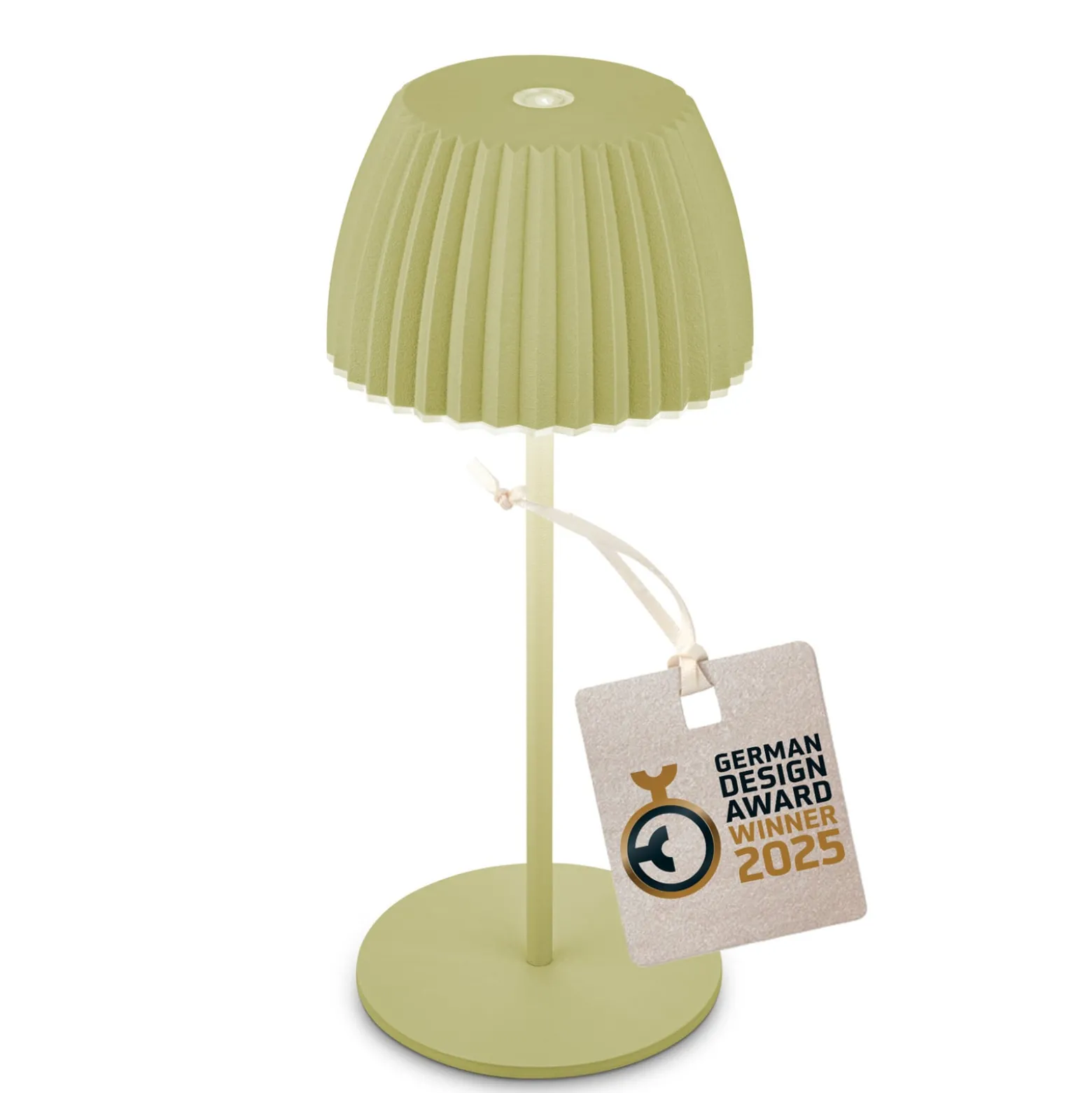 LED-akkupöytälamppu Brilo unplugged Riffle, 20 cm, vihreä