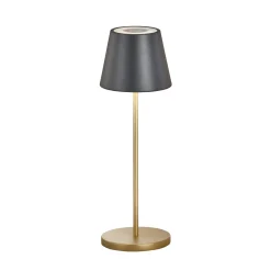 LED-akkupöytälamppu Cosenza 2.0 34 cm, musta/kulta