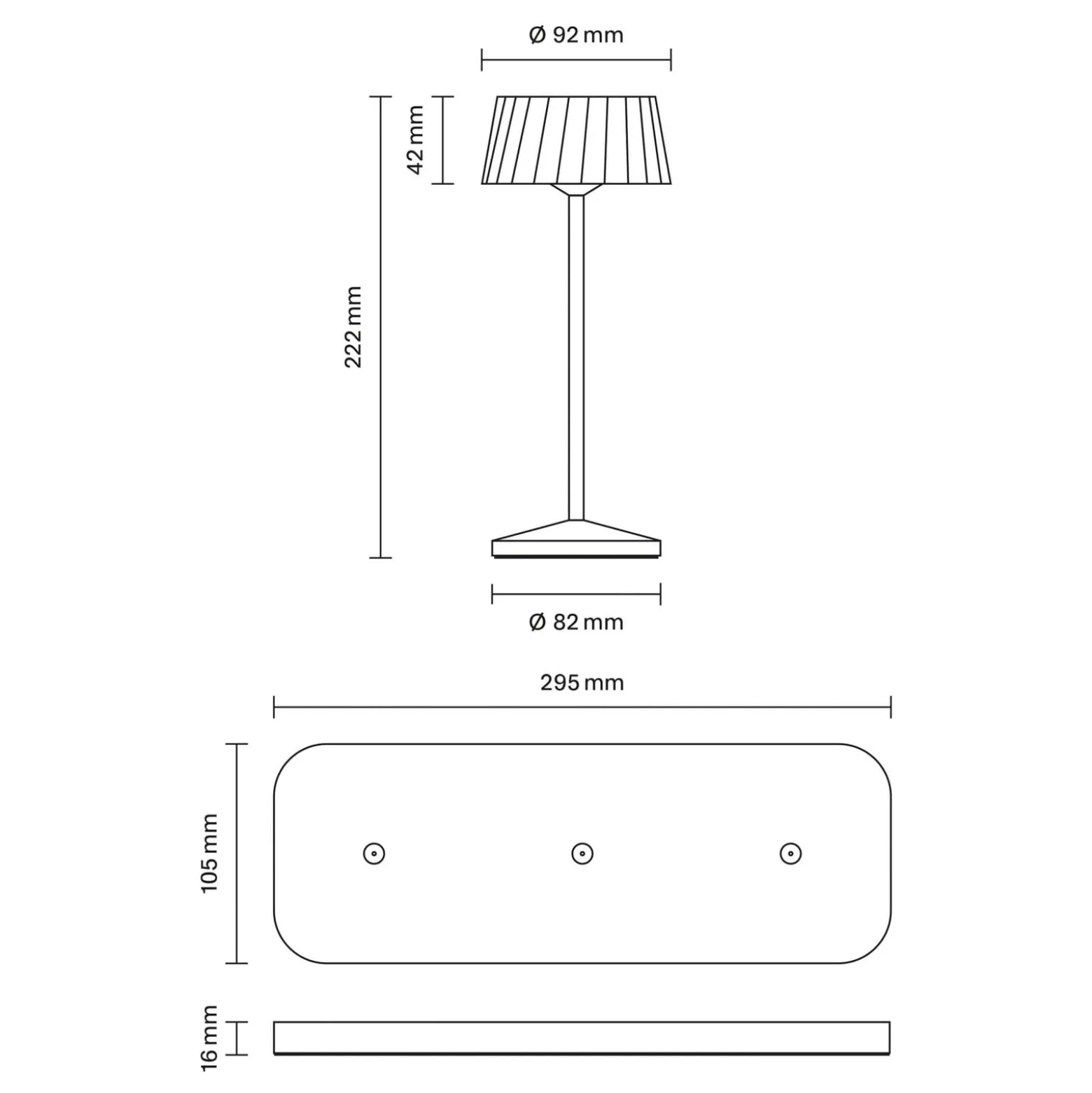 LED-akku-pöytälamppu Facetta, 3 kpl, musta, 22 cm, IP44