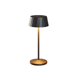 LED-akku-pöytälamppu Facetta, 3 kpl, musta, 22 cm, IP44