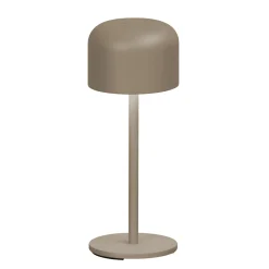 LED-akkupöytälamppu Finley harmaa-ruskea korkeus 22 cm metalli IP54