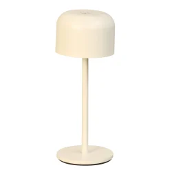 LED-akkupöytälamppu Finley hiekanbeige Korkeus 22 cm Metalli, IP54
