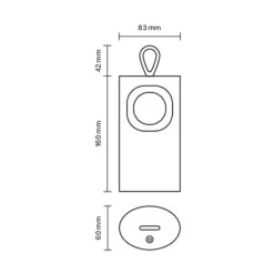 LED-akku-pöytälamppu Lunari, beige, 16 cm, metalli, CCT IP44