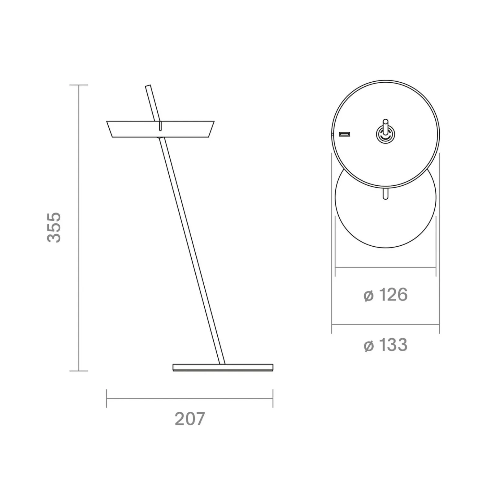 LED-akkupöytälamppu Mahina, musta, korkeus 36 cm, metalli, CCT