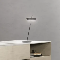 LED-akkupöytälamppu Mahina, musta, korkeus 36 cm, metalli, CCT