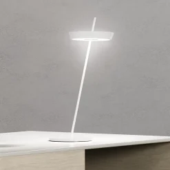 LED-akku-pöytälamppu Mahina, valkoinen, korkeus 36 cm, metalli, CCT