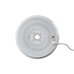 LED-akku-pöytälamppu Mahina, valkoinen, korkeus 36 cm, metalli, CCT