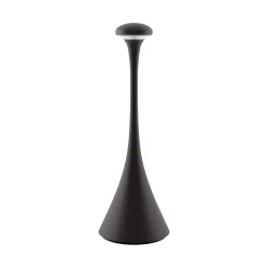 LED-akkupöytälamppu Nudrop, IP54, yönmusta